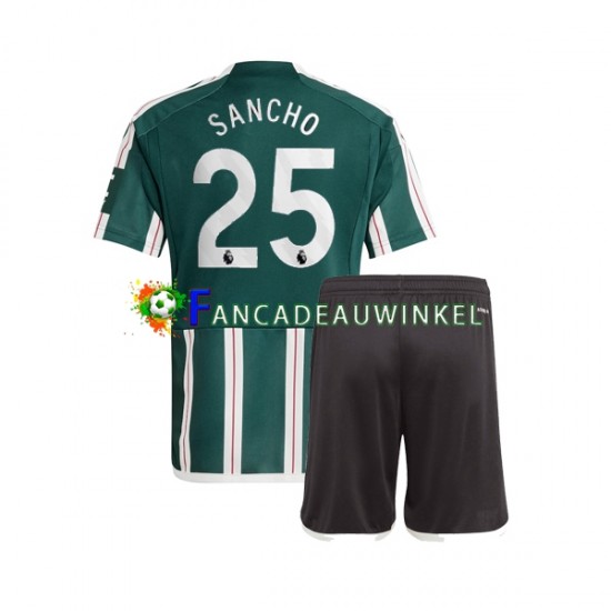 Manchester United Wedstrijdshirt met Korting Jadon Sancho 25 Uit Kind 2023-24 Korte Mouw