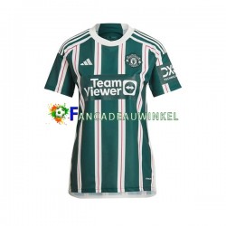 Manchester United Wedstrijdshirt met Korting Uit Dames 2023-24 Korte Mouw