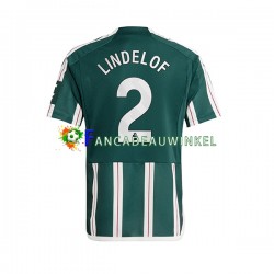 Manchester United Wedstrijdshirt met Korting Lindelof 2 Uit Heren 2023-24 Korte Mouw