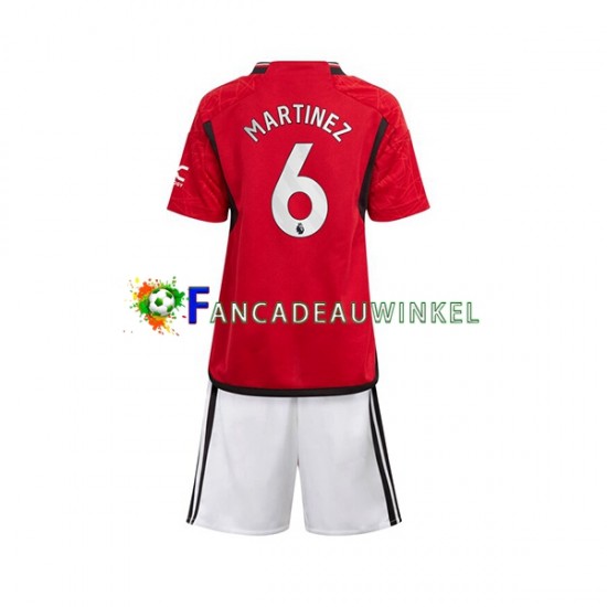 Manchester United Wedstrijdshirt met Korting Lisandro Martinez 6 Thuis Kind 2023-24 Korte Mouw