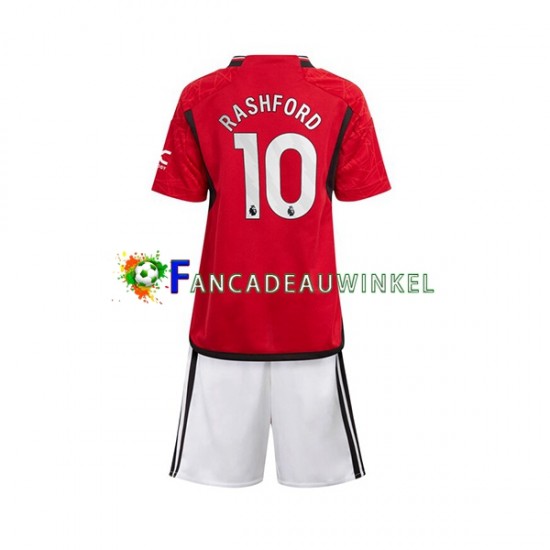 Manchester United Wedstrijdshirt met Korting Marcus Rashford 10 Thuis Kind 2023-24 Korte Mouw