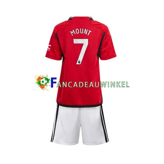 Manchester United Wedstrijdshirt met Korting Mount 7 Thuis Kind 2023-24 Korte Mouw