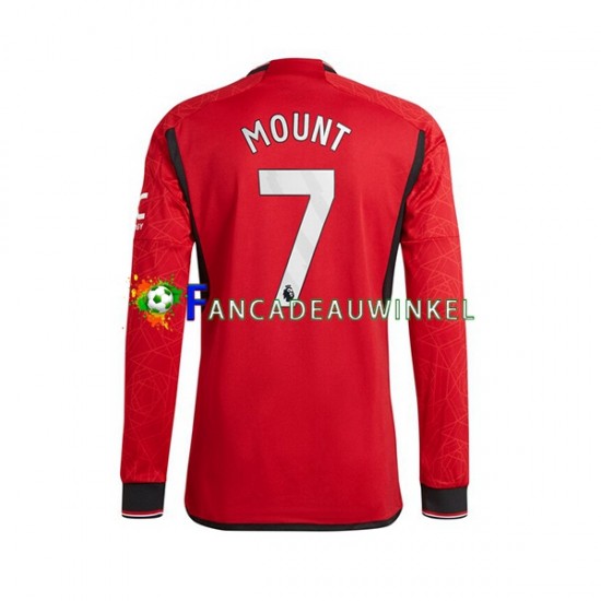 Manchester United Wedstrijdshirt met Korting Mount 7 Thuis Heren 2023-24 Lange Mouw