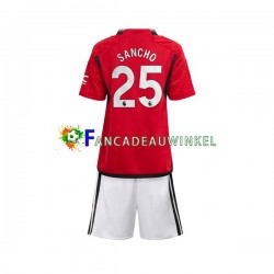 Manchester United Wedstrijdshirt met Korting Sancho 25 Thuis Kind 2023-24 Korte Mouw