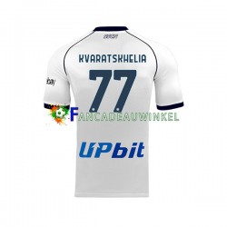 Napoli Wedstrijdshirt met Korting Khvicha Kvaratskhelia 77 Uit Heren 2023-24 Korte Mouw