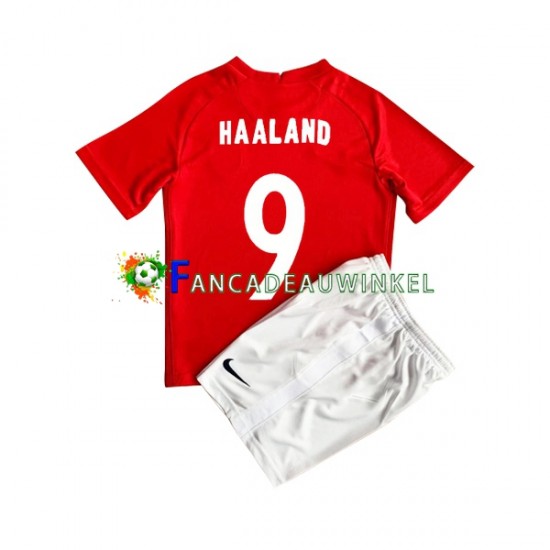 Noorwegen Wedstrijdshirt met Korting HAALAND 9 Thuis Kind 2022 Korte Mouw