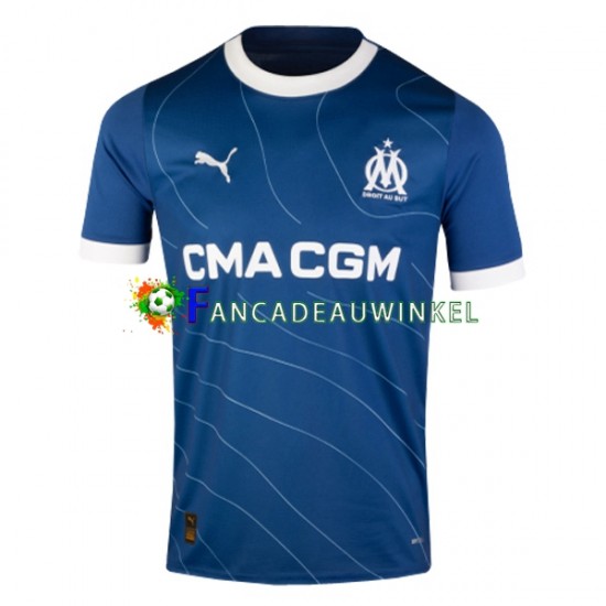 Olympique Marseille Wedstrijdshirt met Korting Uit Heren 2023-24 Korte Mouw