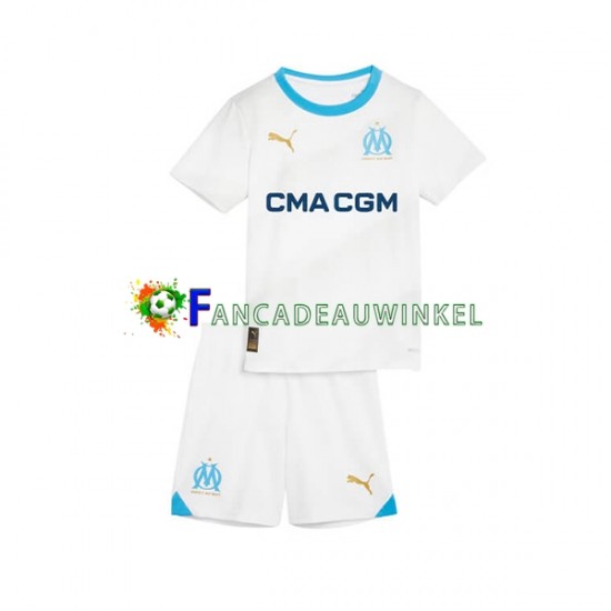 Olympique Marseille Wedstrijdshirt met Korting Thuis Kind 2023-24 Korte Mouw