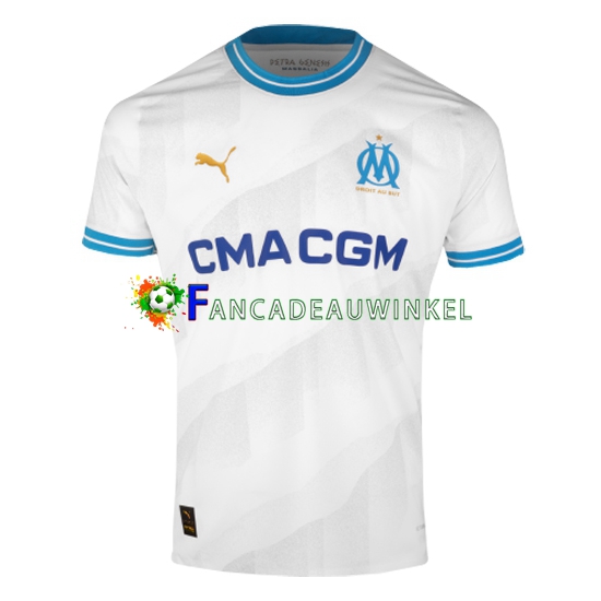 Olympique Marseille Wedstrijdshirt met Korting Thuis Heren 2023-24 Korte Mouw