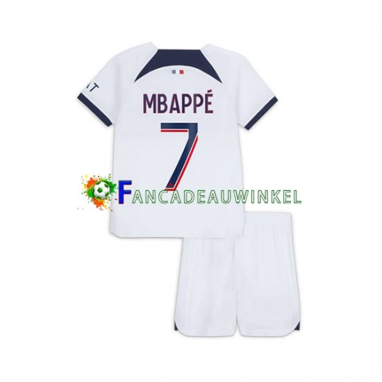 Paris Saint-Germain Wedstrijdshirt met Korting Mbappé Kylian 7 Uit Kind 2023-24 Korte Mouw