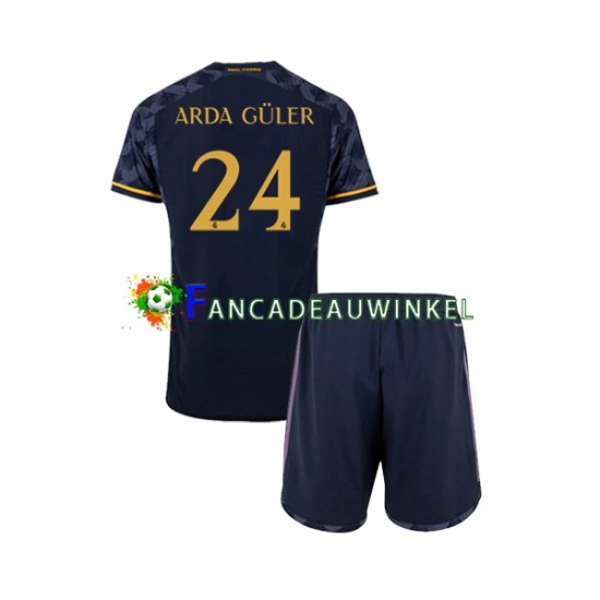 Real Madrid Wedstrijdshirt met Korting Arda Guler 24 Uit Kind 2023-24 Korte Mouw