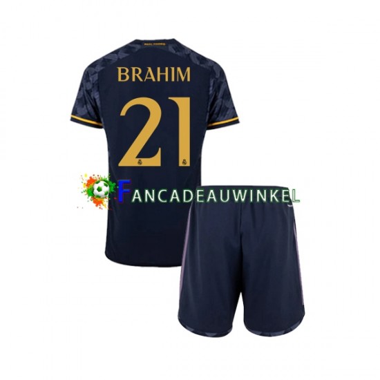 Real Madrid Wedstrijdshirt met Korting Brahim Diaz 21 Uit Kind 2023-24 Korte Mouw