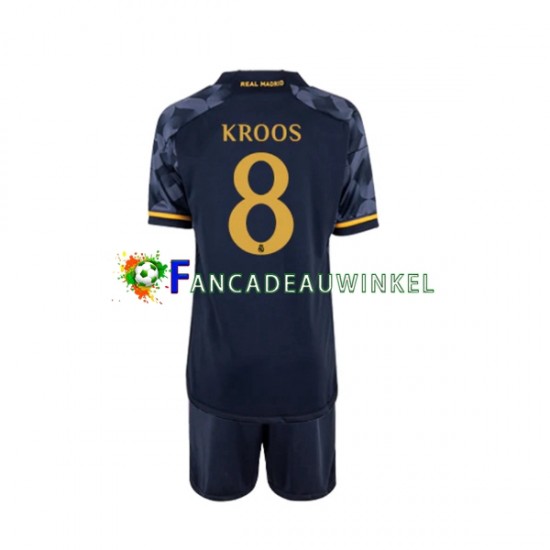 Real Madrid Wedstrijdshirt met Korting Toni Kroos 8 Uit Kind 2023-24 Korte Mouw