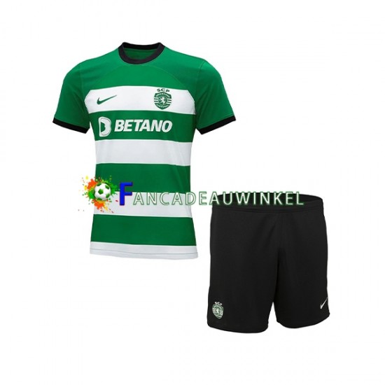 Sporting CP Wedstrijdshirt met Korting Thuis Kind 2023-24 Korte Mouw