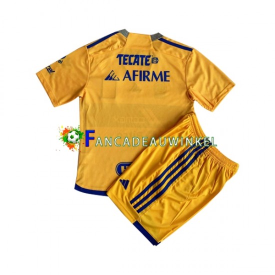 Tigres UANL Wedstrijdshirt met Korting Thuis Kind 2023-24 Korte Mouw