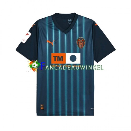 Valencia CF Wedstrijdshirt met Korting Uit Heren 2023-24 Korte Mouw