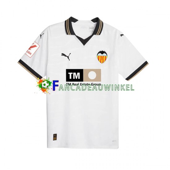 Valencia CF Wedstrijdshirt met Korting Thuis Heren 2023-24 Korte Mouw