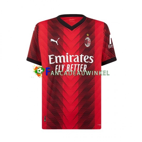 AC Milan Wedstrijdshirt met Korting Charles De Ketelaere 90 Thuis Kind 2023-24 Korte Mouw