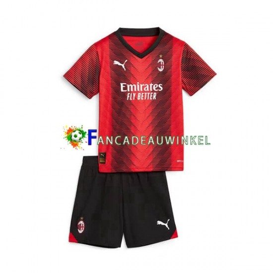 AC Milan Wedstrijdshirt met Korting Thuis Kind 2023-24 Korte Mouw