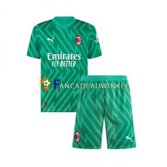 AC Milan Wedstrijdshirt met Korting Keepersshirt Thuis Kind 2023-24 Korte Mouw