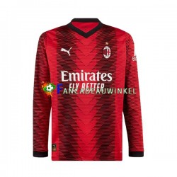 AC Milan Wedstrijdshirt met Korting Thuis Heren 2023-24 Lange Mouw