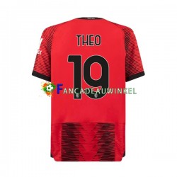 AC Milan Wedstrijdshirt met Korting Theo Hernandez 19 Thuis Heren 2023-24 Korte Mouw