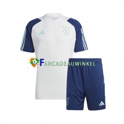 AFC Ajax Blauw Wit Trainingsshirt en Korte Broek 2023-24