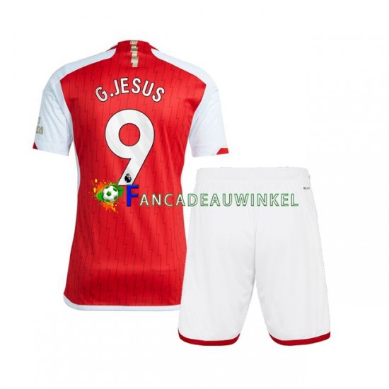 Arsenal Wedstrijdshirt met Korting Gabriel Jesus 9 Thuis Kind 2023-24 Korte Mouw