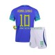 Brazilië Wedstrijdshirt met Korting Ronaldinho 10 Uit Kind WK 2022 Korte Mouw