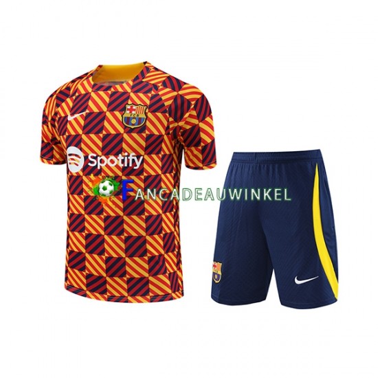 FC Barcelona Geel Trainingsshirt en Korte Broek 2023-24