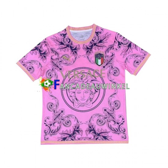 Italië Wedstrijdshirt met Korting Versace Roze Heren 2023-24 Korte Mouw