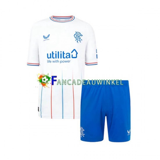 Rangers Wedstrijdshirt met Korting Uit Kind 2023-24 Korte Mouw