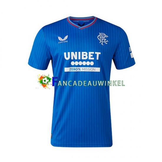 Rangers Wedstrijdshirt met Korting Thuis Heren 2023-24 Korte Mouw