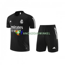Real Madrid Zwart Trainingsshirt en Korte Broek 2023-24