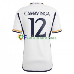 Real Madrid Wedstrijdshirt met Korting Camavinga 12 Thuis Heren 2023-24 Korte Mouw