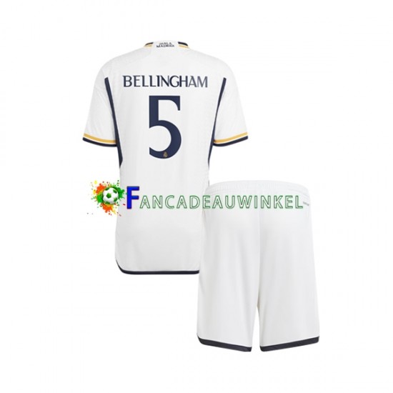 Real Madrid Wedstrijdshirt met Korting Jude Bellingham 5 Thuis Kind 2023-24 Korte Mouw