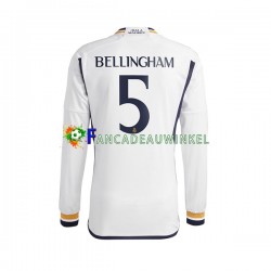 Real Madrid Wedstrijdshirt met Korting Jude Bellingham 5 Thuis Heren 2023-24 Lange Mouw
