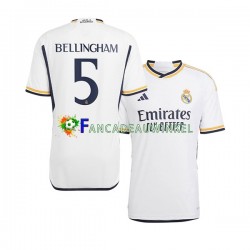 Real Madrid Wedstrijdshirt met Korting Jude Bellingham 5 Thuis Heren 2023-24 Korte Mouw