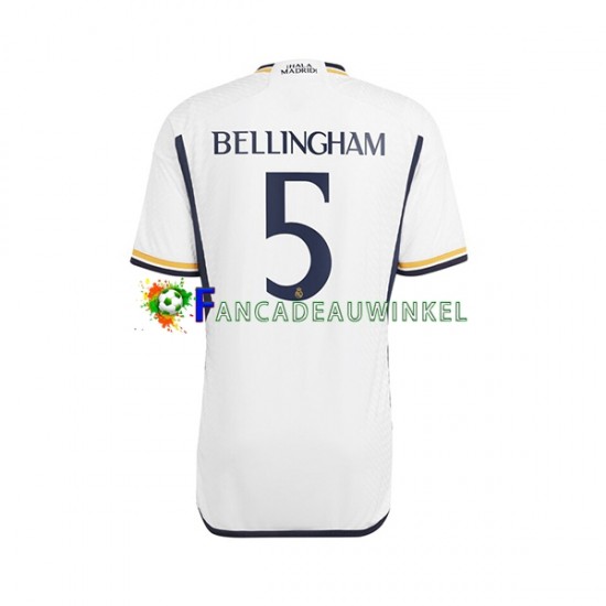 Real Madrid Wedstrijdshirt met Korting Jude Bellingham 5 Thuis Heren 2023-24 Korte Mouw