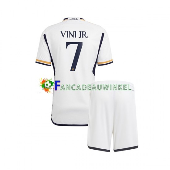 Real Madrid Wedstrijdshirt met Korting Vinicius Junior 7 Thuis Kind 2023-24 Korte Mouw