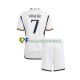 Real Madrid Wedstrijdshirt met Korting Vinicius Junior 7 Thuis Kind 2023-24 Korte Mouw