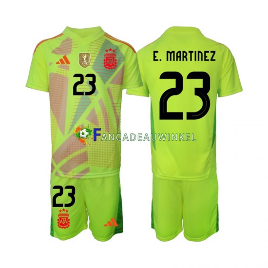 Argentinië Wedstrijdshirt met Korting Emiliano Martinez 23 Keepersshirt Uit Kind 2024 Korte Mouw