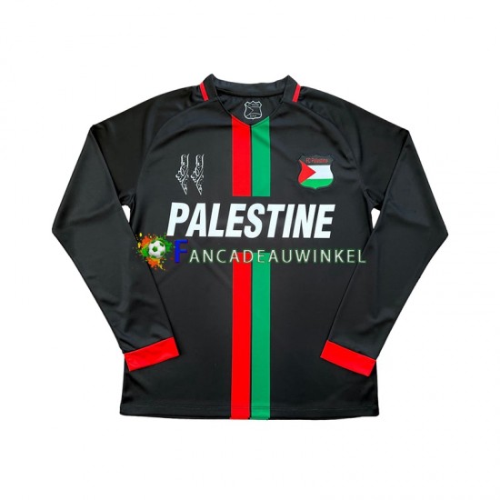 Club Deportivo Palestino Wedstrijdshirt met Korting Center Stripre Thuis Heren 2024-25 Lange Mouw