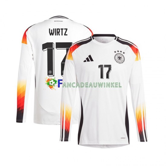 Duitsland Wedstrijdshirt met Korting Florian Wirtz 17 Thuis Heren EK 2024 Lange Mouw