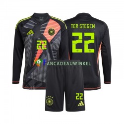 Duitsland Wedstrijdshirt met Korting Ter Stegen 22 Keepersshirt Thuis Kind EK 2024 Lange Mouw