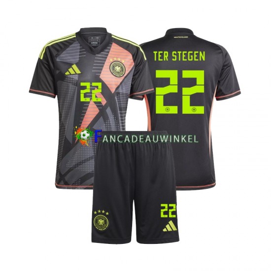 Duitsland Wedstrijdshirt met Korting Ter Stegen 22 Keepersshirt Thuis Kind EK 2024 Korte Mouw