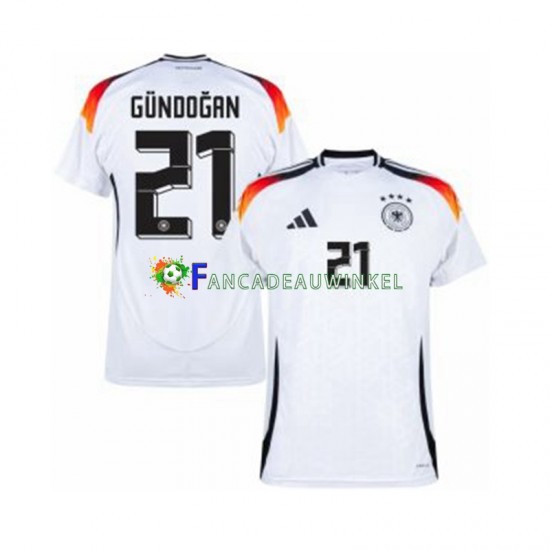 Duitsland Wedstrijdshirt met Korting Ilkay Gundogan 21 Thuis Heren EK 2024 Korte Mouw