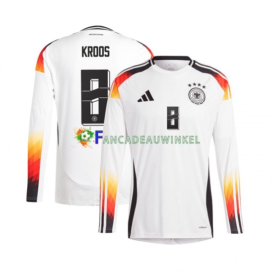 Duitsland Wedstrijdshirt met Korting Toni Kroos 8 Thuis Heren EK 2024 Lange Mouw