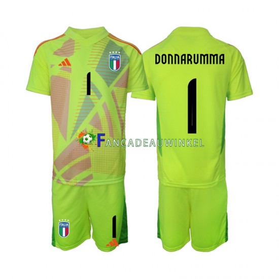 Italië Wedstrijdshirt met Korting Donnarumma 1 Keepersshirt Thuis Kind EK 2024 Korte Mouw