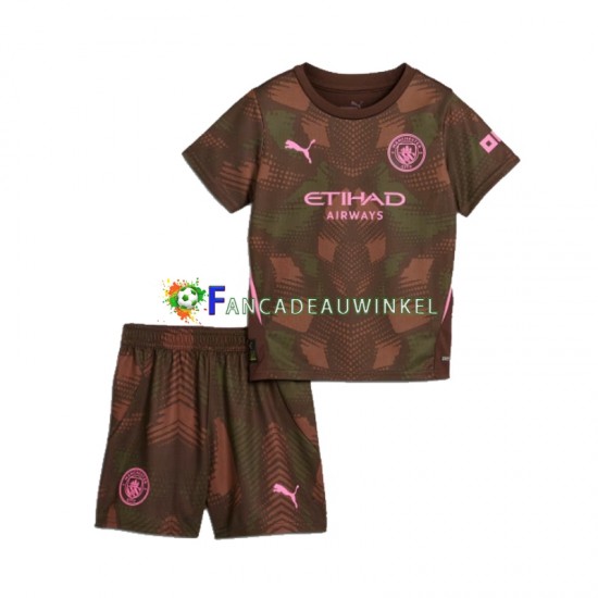 Manchester City Wedstrijdshirt met Korting Keepersshirt Thuis Kind 2024-25 Korte Mouw